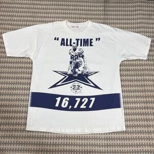 2002 Emmitt Smith Dallas Cowboys NFL Rushing Record Reebok T Shirt Size XXL